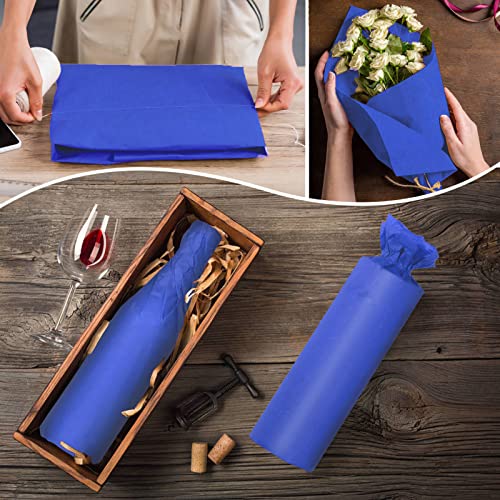 Image of 100 Sheets Blue Tissue Paper Artdly 14 x 20 Inches Blue Wrapping Paper Bulk for Weddings Birthday DIY Project Christmas (Pack of 3)