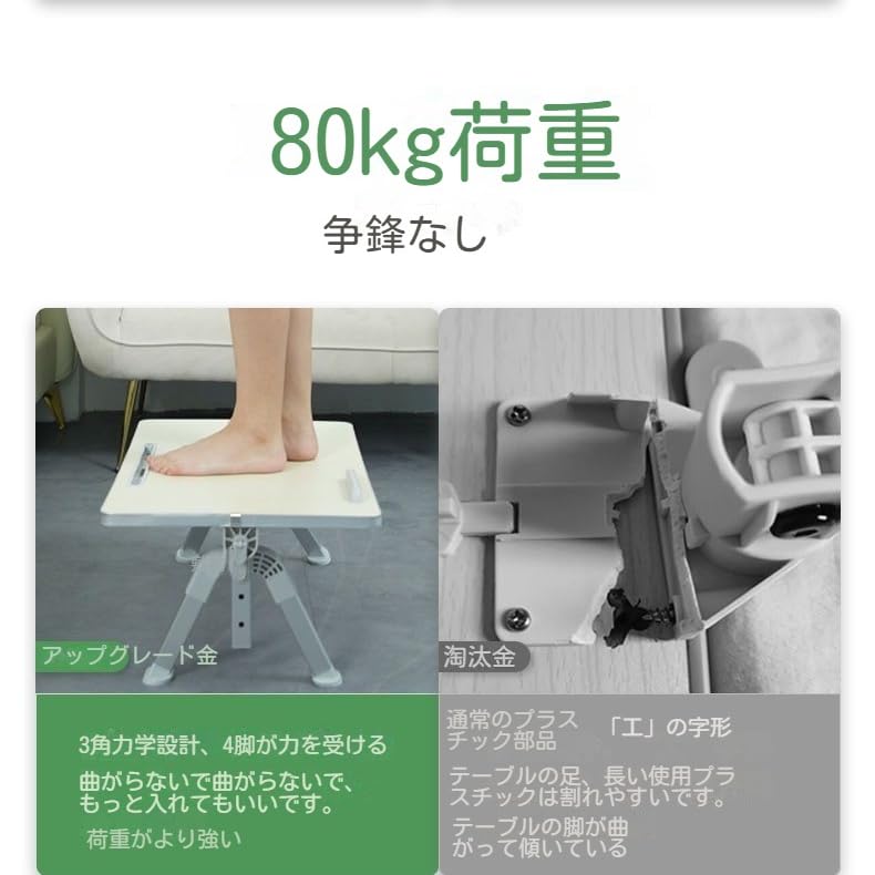 Amazon.co.jp: ベッド デスク ローテーブル 多機能 折りたたみ