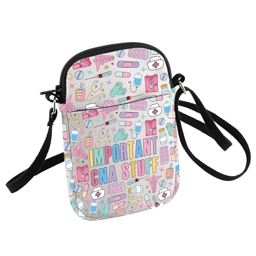 HOLLP CNA Appreciation Gift Important CNA Stuff Crossbody Bag Certified Nursing Assistant Travel Bag