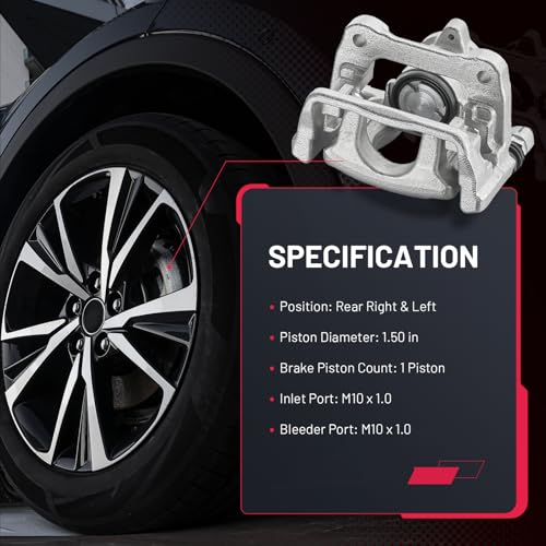 Image of BDFHYK 19-B7434 19-B7435 Rear Disc Brake Caliper Assembly Compatible with Mazda 6 2016-2021 2.5L L4, GAS 2pcs