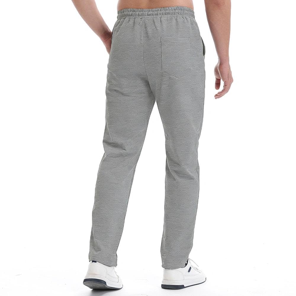 ZOXOZ Pantaloni Sportivi Uomo Cotone con Tasche Elastico in Vita con Coulisse