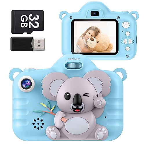 Macchina Fotografica Bambini Regalo di Compleanno di Natale per 3-9 Anni Dual Lens 48.0MP 1080p IPS con 2.4 pollici 32 GB blu