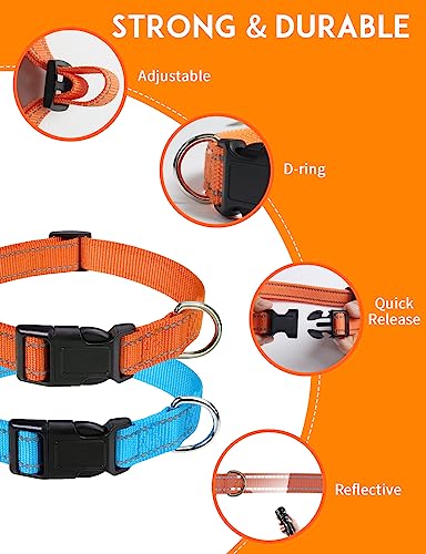 PaiPaitek 3/4 Inch Adjustable Dog Collar, E-Collar Replacement Strap Fit All Brands of Shock Training Collars and Bark Collars - Durable and Reflective - 2 Packs - Thumbnail 2