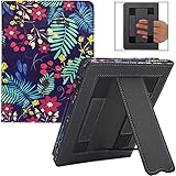 GOVTVA Case for Kindle 8th/10th Gen Cover for Kindle (10th Generation, Model J9G29R) / Kindle (8th Generation, Model SY69JL) Cover with Auto Sleep/Wake/Double Hand Strap/Stand (Flower Clusters)