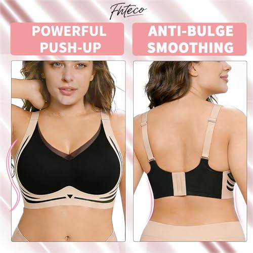 Image of Smoothing Bra Anti Sagging Wireless Push Up Bras for Women No Underwire Full Coverage Bra Comfy Bras for Women