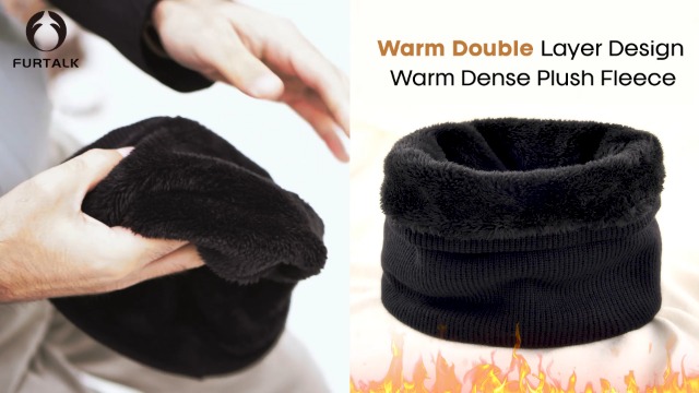 FURTALK Winter Neck Warmer Men Ski Neck Gaiter Scarf For Men Women