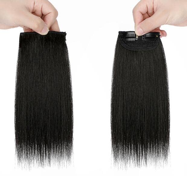 Miniatura 2 de Almohadilla de pelo sintético invisible sin costuras, con clip, extensión de cabello para cabello fino para mujeres, 2 unidades de 8 pulgadas (14