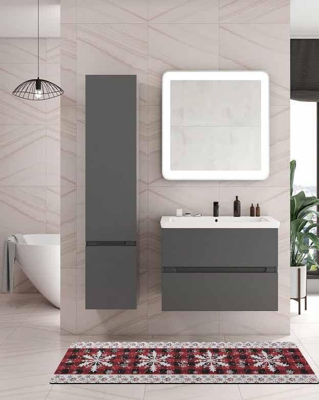 Miniatura 2 de Tapete de baño con diseño de copos de nieve para bañera, antideslizante, de secado rápido y absorbente, de tierra de diatomeas, fregadero de ducha