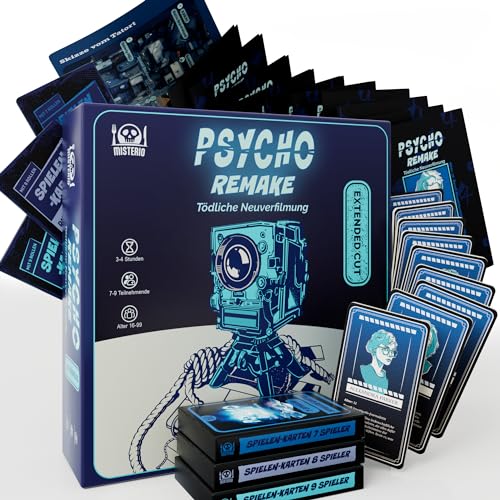 Misterio – Krimidinner für Zuhause – 7 bis 9 Personen – Psycho Remake - Tödliche...