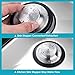 2PCS Kitchen Sink Stopper - Stainless Steel, Large Wide Rim 3.35