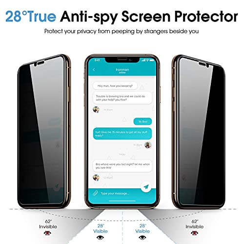 Image of Privacy Tempered Glass Screen Protecter For iPhone 14 Plus /iPhone 14+ /iPhone 13 Pro Max (6.7) inch 2022 | Edge to Edge Anti Spy Film (Edge to Edge Full Coverage) Case Friendly - 1 Pack
