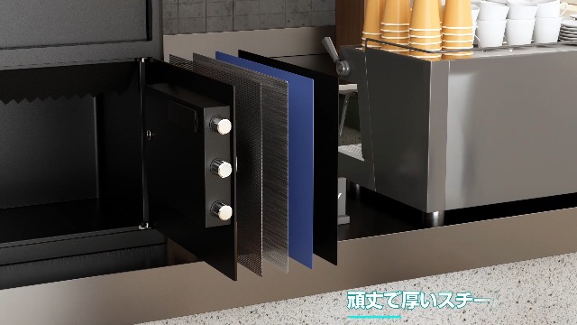 Amazon.co.jp: WASJOYE 投入式金庫 家庭用金庫 テンキー式 防犯