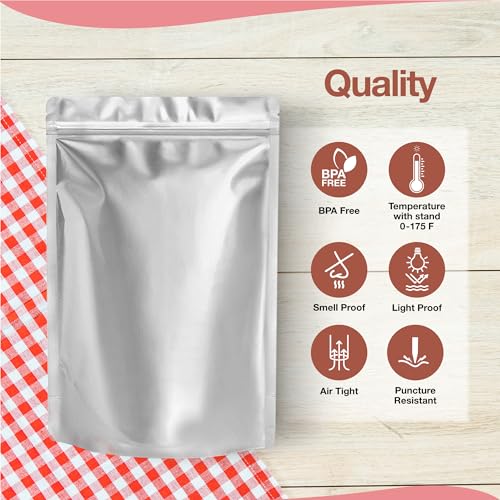Image of 100x Mylar Bags (1 Quart) with 100x Oxygen Absorbers (400cc)