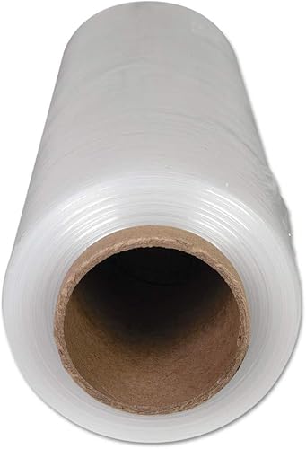 Universal Película elástica para envolver a mano, 20 micrófonos (calibre 80), 18 pulgadas x 1500 pies, transparente, 4 rolloscaja