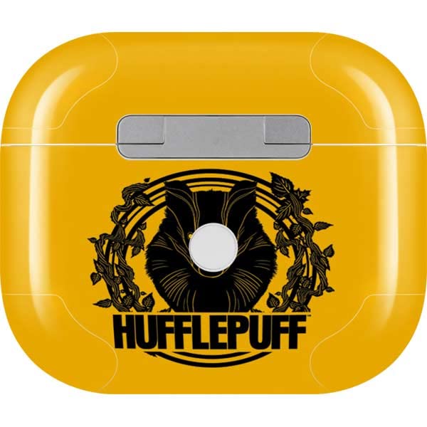 Skinit Decal Audio Skin Compatible with Apple AirPods (3rd Gen, 2021) - Officially Licensed Warner Bros Hufflepuff Illustration Design