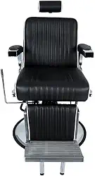 Cadeira Hidráulica Reclinável Barbeiro Salão Pelegrin Pel-6133 Preto