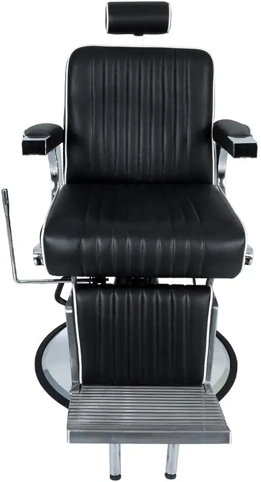 Cadeira Hidráulica Reclinável Barbeiro Salão Pelegrin Pel-6133 Preto