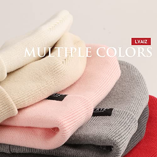 Satin Lined Winter Beanie Hats For Women Knitted Watch Hat With Silk Lining Unisex Solid Skull Cap #TOP6