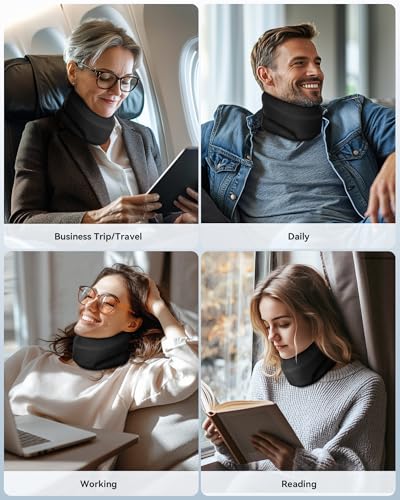 Image of Heated Cervical Collar, Neck Brace with Heating Pad - Black Large Size Neck Height 3.0-3.3 Inch Neck Circumference 12.6-15.8 Inch