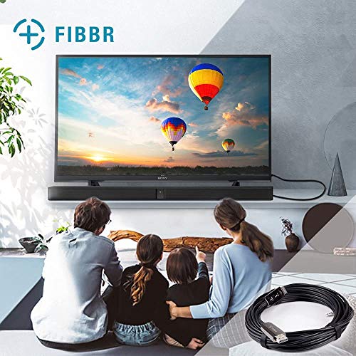 Fibbr Displayport To Displayport Cable, Fiber Optic Dp To Dp Cable, Male To Male Video Cable Supports 8K 4K High Speed Dp Cord, Compatible With Projector, Computer, Laptop, 1080P Monitor 49.2Ft #TOP6