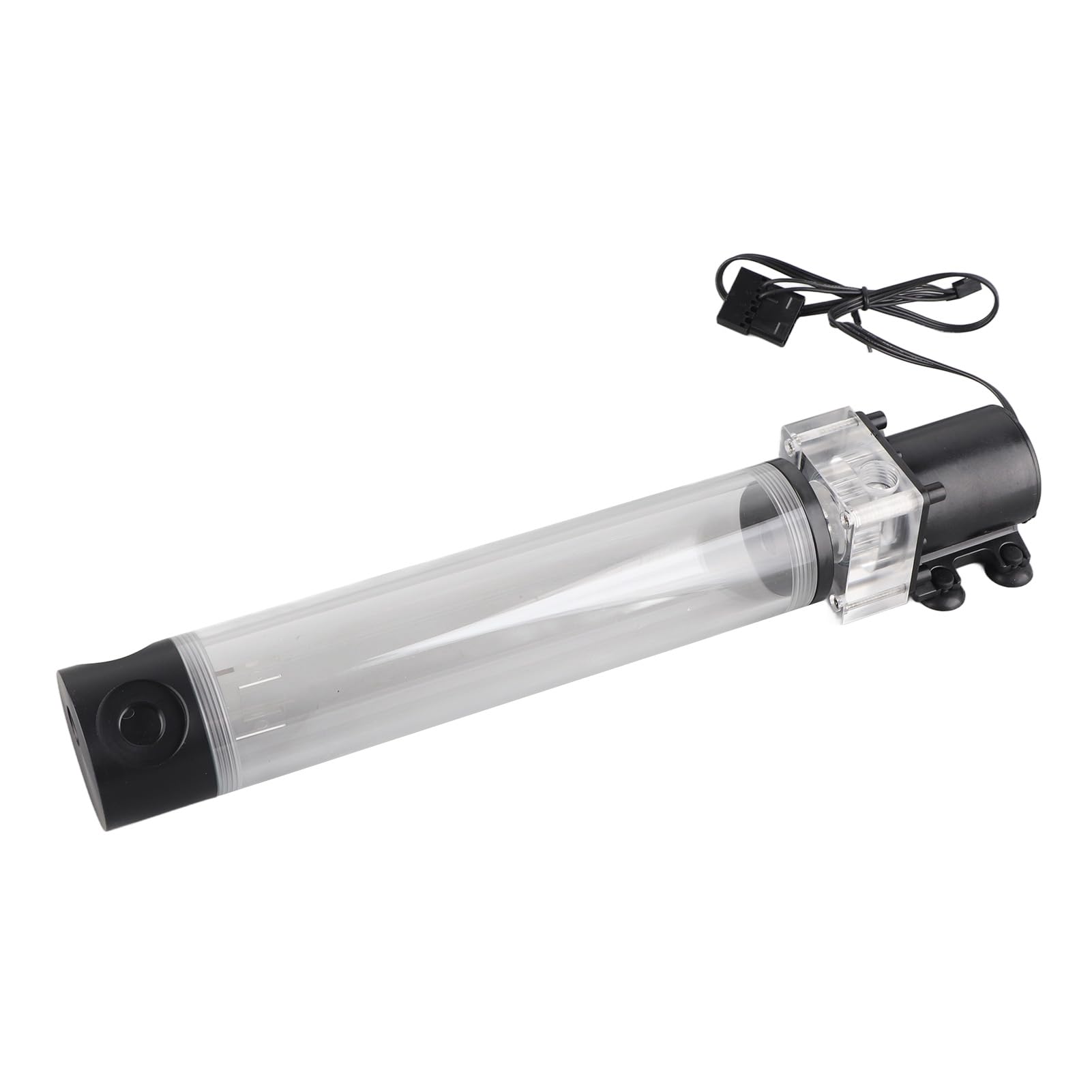 Jiawu CPU-Wasserkühlungspumpensystem, 12 V, 19 W, 800 L/h Durchfluss, Leises Keramiklager, Computer-Wasserkühlungstank-Reservoir mit G1/4-Gewindehalterung für PC, DIY-Gaming-Deskt