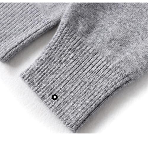 Men's Solid Classic Crew Neck Sweater 100 Percent Merino Wool Pullover Long Sleeve Warm Jumper4