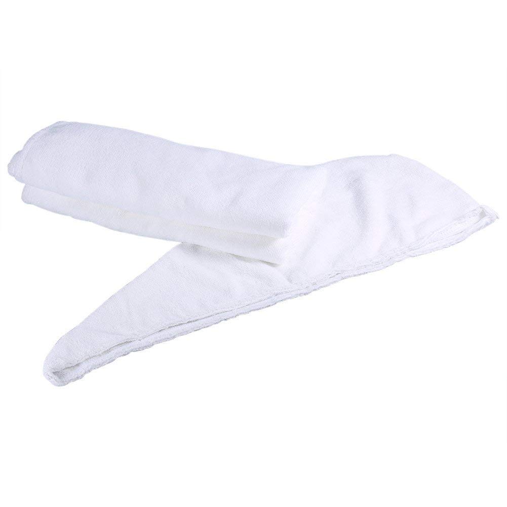 zjchao Sombrero Cabello seco y Toalla de baño, la Falda Pareo Suave con y Toalla de Pelo Abrigo de algodón orgánico 150 * 90cm (Blanco)