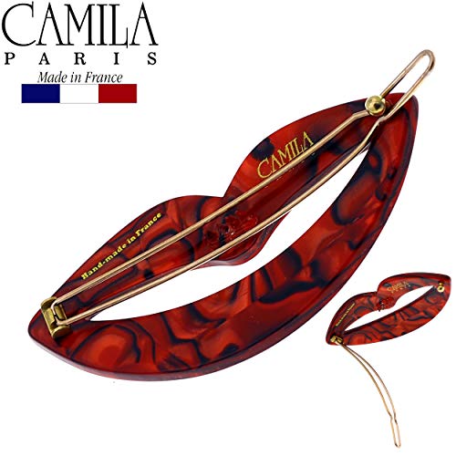 Pasador de pelo francés fuerte agarre Camila Paris CP2972 rojo antideslizante 6