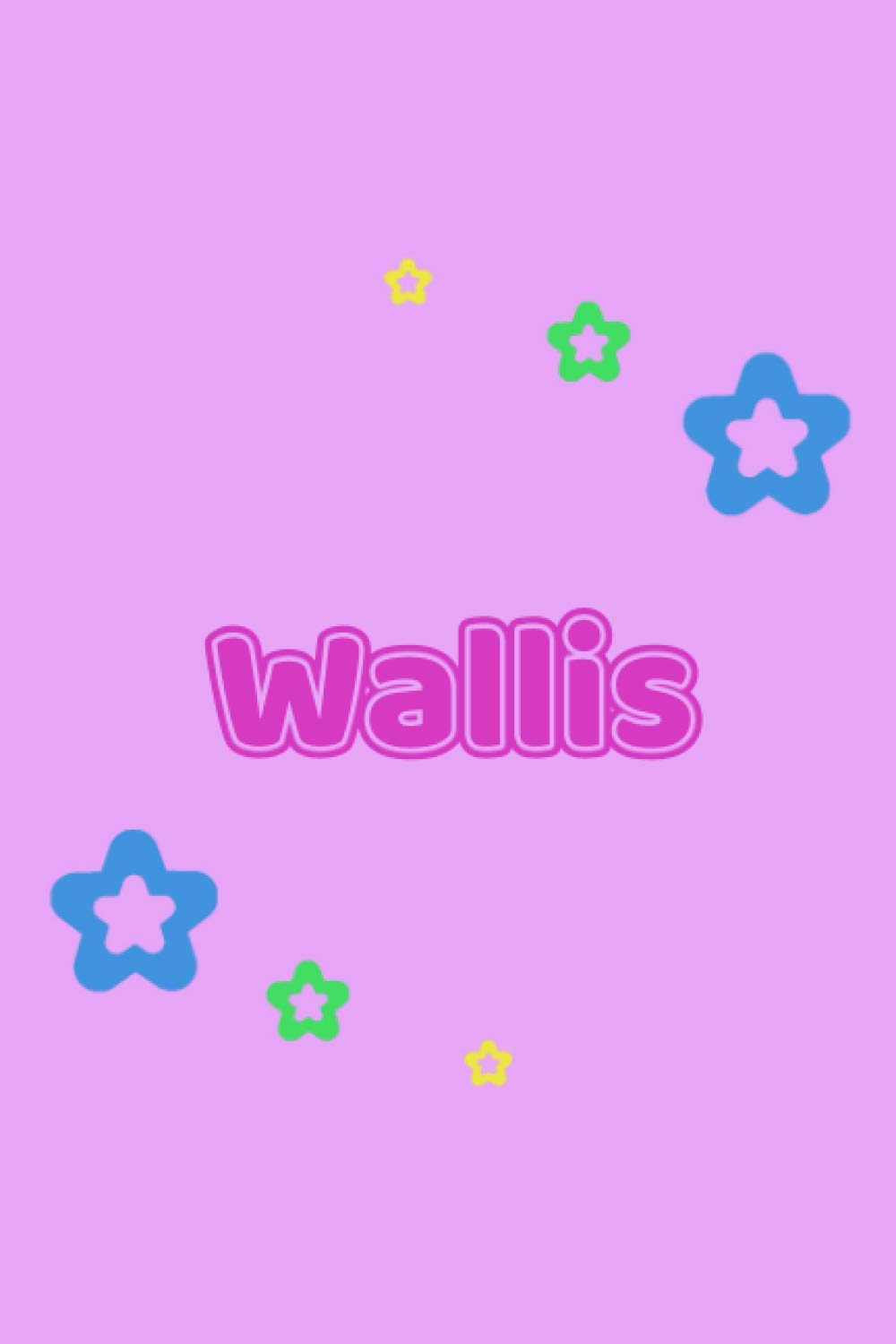 Wallis: Personalisiertes Vornamen Notizbuch / Tagebuch - 120 Seiten - Punkteraster - Format 6x9 ca. DIN A5