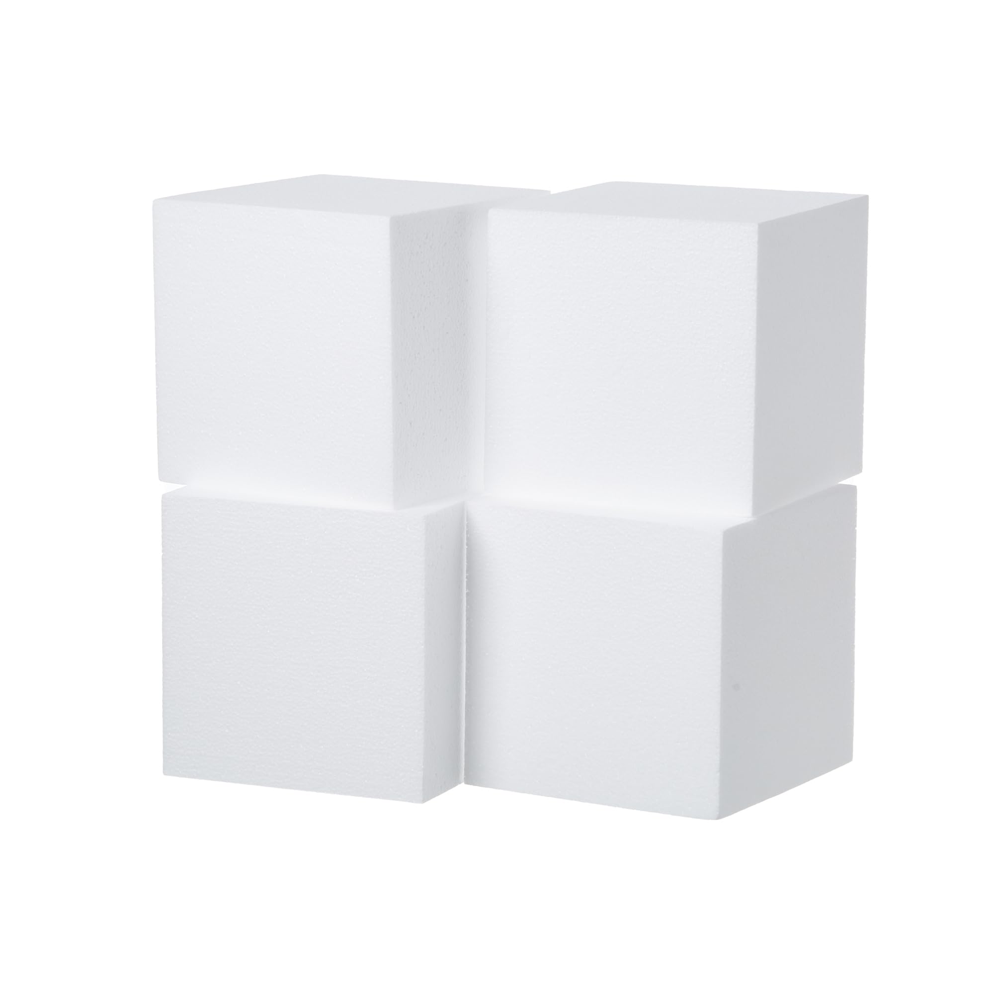 Crafare4 Pack Craft Foam Blocks 6x6x6inch Polystyrene Brick Square for Arts School Projects Sculptures Floral Arrangements Modeling and Centerpieces