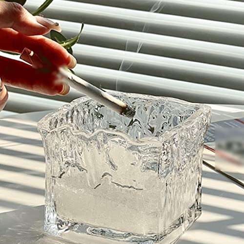 Cendrier en verre léger pour table basse de salon moderne L