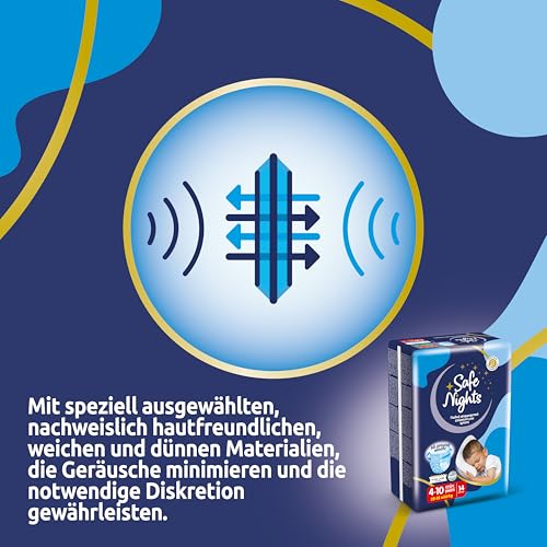 Babylino Safe Nights Boy, Höschen für die Nacht, für Kinder von 4-7 jahren ( 17 - 30 kg), 14 Stück