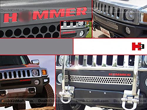 S.F. Products SF Sales USA - Chrome Front Bumper Letters Compatible with H3 Front Insert Not Decals