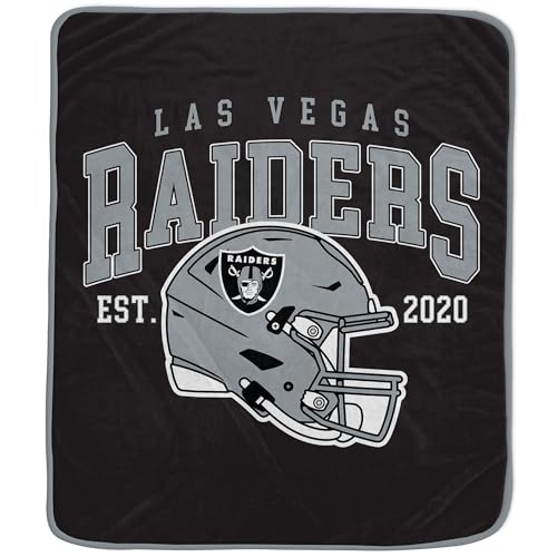 Pegasus Sports Vintage Arch Block Logo Flannel Ultra Soft Blanket (LV Raiders)
