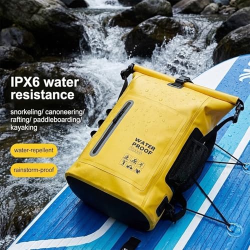 Image of Waterproof Dry Bag 25L Floating for Kayaking Boating Paddle Boarding | Roll-Top Seal Lightweight & Adjustable Shoulder Straps IPX7 Waterproof Backpack For Fishing, Hiking,