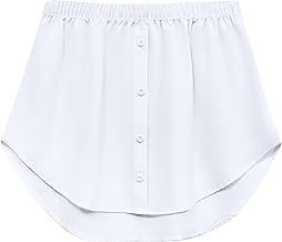 Vlazom Women's Shirt Extenders Adjustable Buttons Sweater Skirt Jacket Coat Subdress with Elastic Band S-XXL