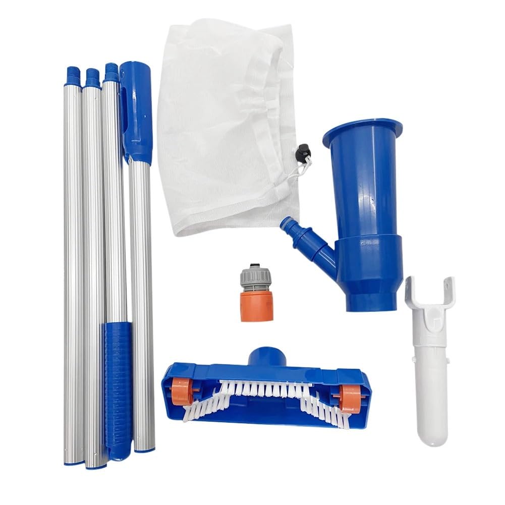 Kit Limpieza Piscina Pool maintenance kit Kit de limpieza por aspiración para piscinas Limpiador de fondo de piscinas Red de limpieza de filtros de piscina Skimmer Herramienta para piscinas(No Handle)