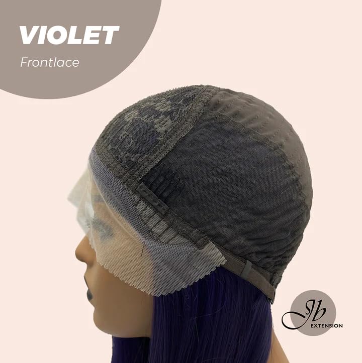 Miniatura 6 de Lace Front Wig VIOLET Straight Long Dark Purple Wigs for Women Natural Synthetic Wigs for Daily Use (pelucas de cabello natural)