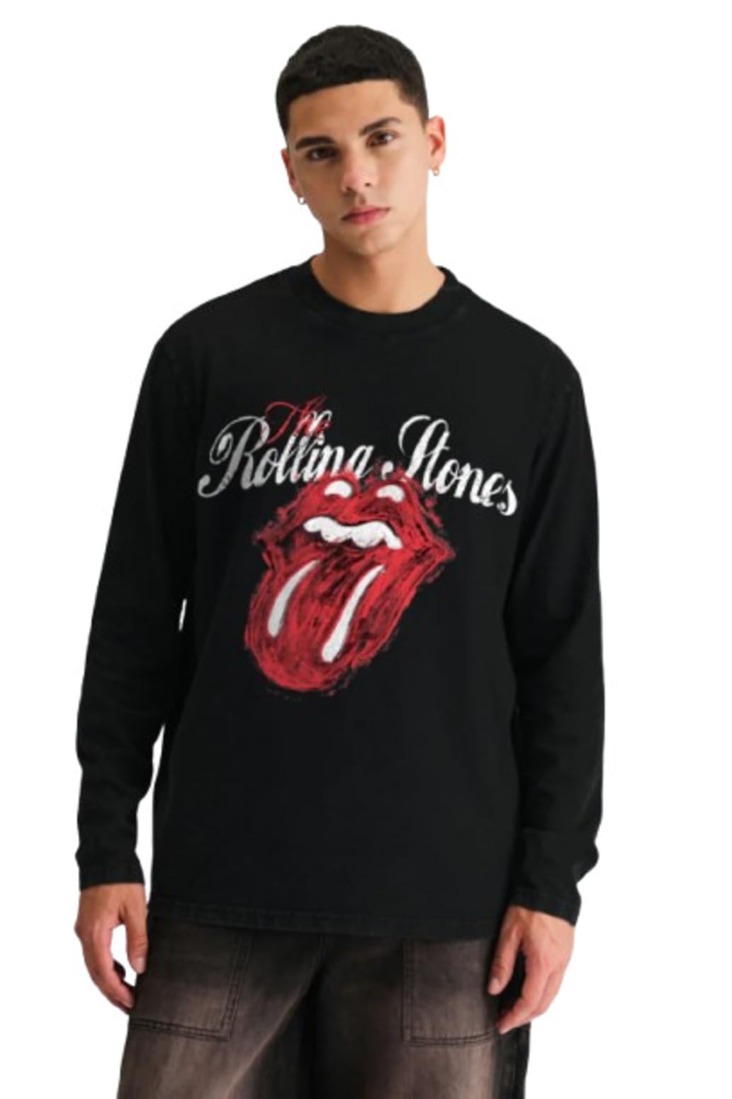 Bonkers Corner Paint It Black Full Sleeves T-Shirt in black