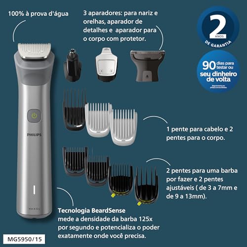 Aparador de Pelos Multigroom 12 em 1 Philips... glide