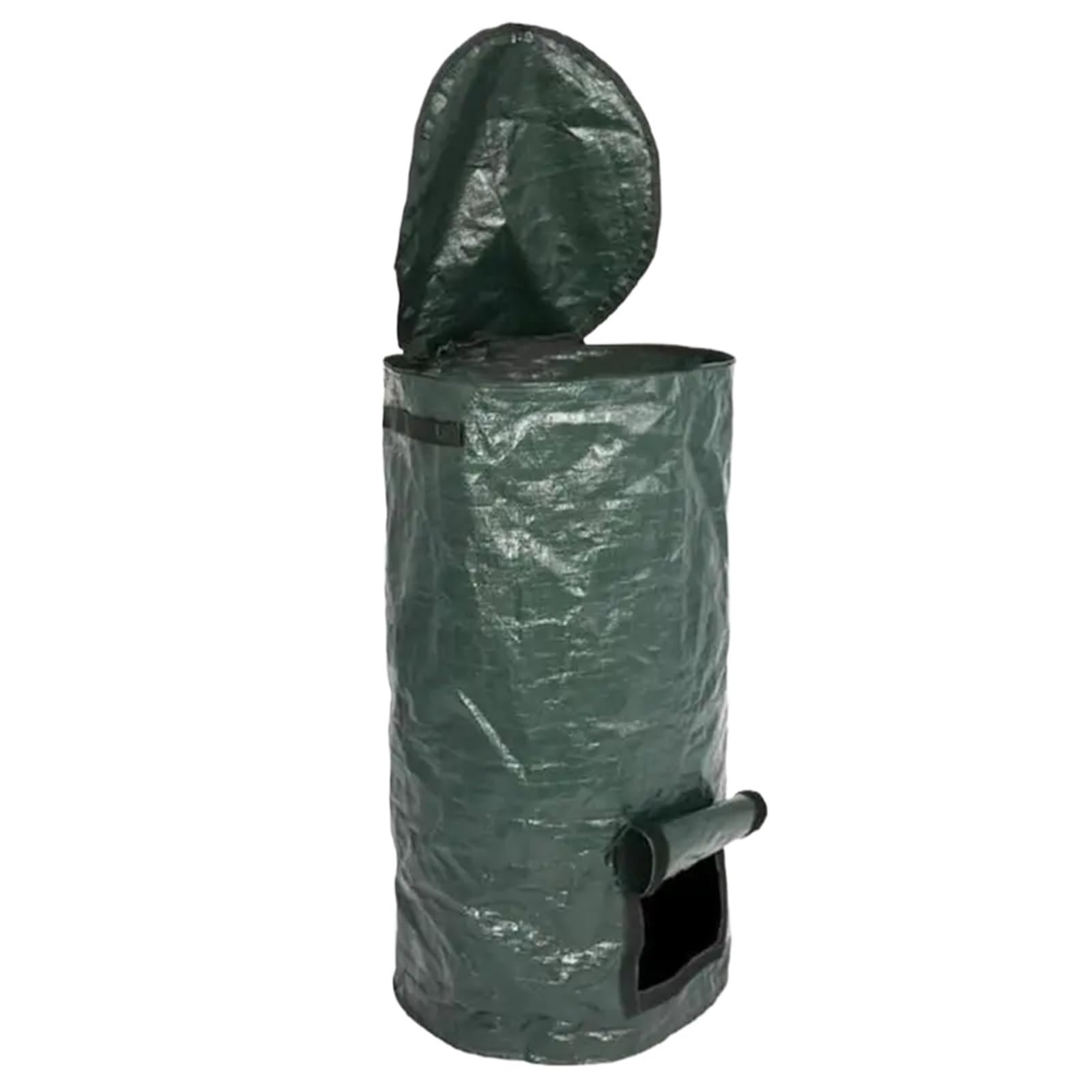 Garden Waste Bag Collapsible Garden Yard Compost Bag with Lid Environmental Organic Ferment Waste Collector Refuse Sacks Composter(L)