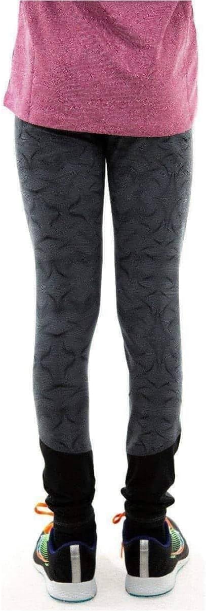 More Mile Girls Long Running Tights - Grey-13-14 Years