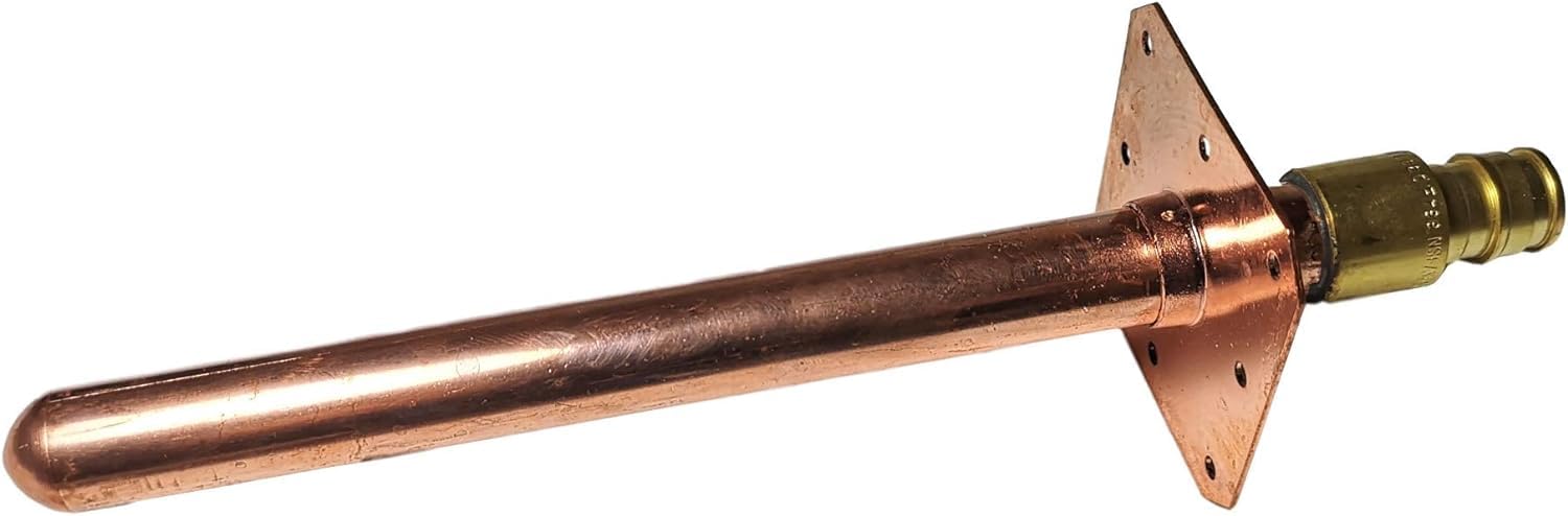 eleacc 1/2" Pex A Tubing 8" Stub Out with Flange, Expansion F1960 Pex A L