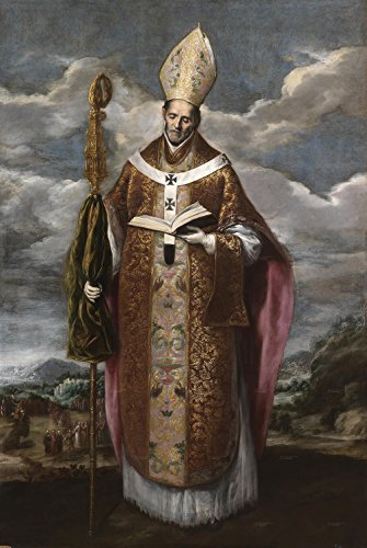 Cuadro San Ildefonso de El Greco enmarcado en negro tamaño pequeño 2