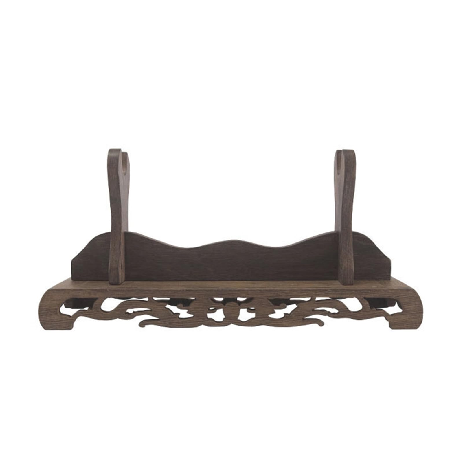 LYVQZPWLR Sword Katana Holder Stand， Wenge Wood Sword Rack Brown Multiple Tiers Hollow Base For Bokken Samurai Katana(39*11*18.5cm)