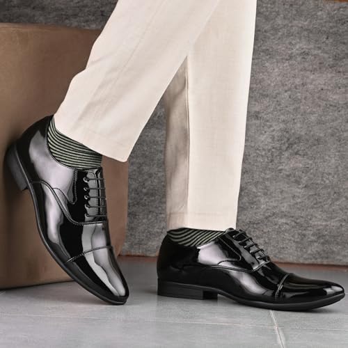 Image of Centrino Men's Formal Shoes |Premium Craftsmanship & Durable Build |Stylish & Elegant Design | Lace-Up Design with Cushioned Insole for Comfort |Craftsmanship for All-Day Elegance (9746)
