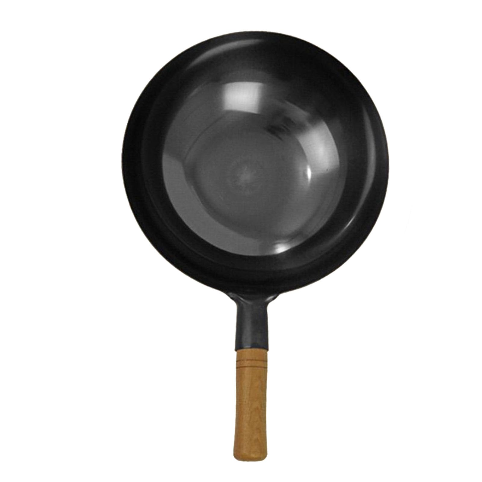 Fyearfly Wok antiadherente de 38 cm, sin químicos, sartén de hierro martillado a mano