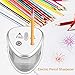 Electric Pencil Sharpener for Colored Pencils, Electric Pencil Sharpener, Suitable for All Pencils, Colouring Pencils, Wax Crayons & for Eye Liner Standard Size, Double Hole for Office School Use