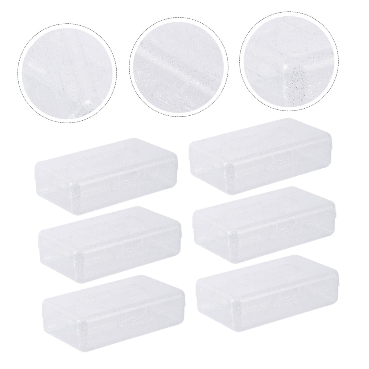 6piezas Estuche Apilable De Transparente para Material Escolar Caja Organizadora De Lápices y Útiles Contenedor Práctico y Duradero para Estudiantes y Profesores