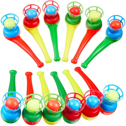 Liliful 30 Pcs Ball Blowing Toy Floating Blow Pipe Balls Stress Reliever Floating Balls Balance Blowing Toy for Birthday Party Balance Game Favors Gift Bag Stuffers Random Color